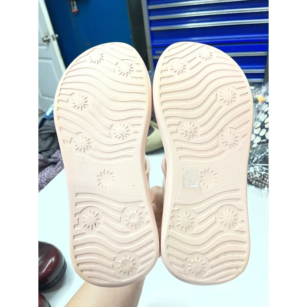Stuart Weitzman Goldie Jelly Sandals Blush Pink T-Strap Thong Slides SW2017-1 8A